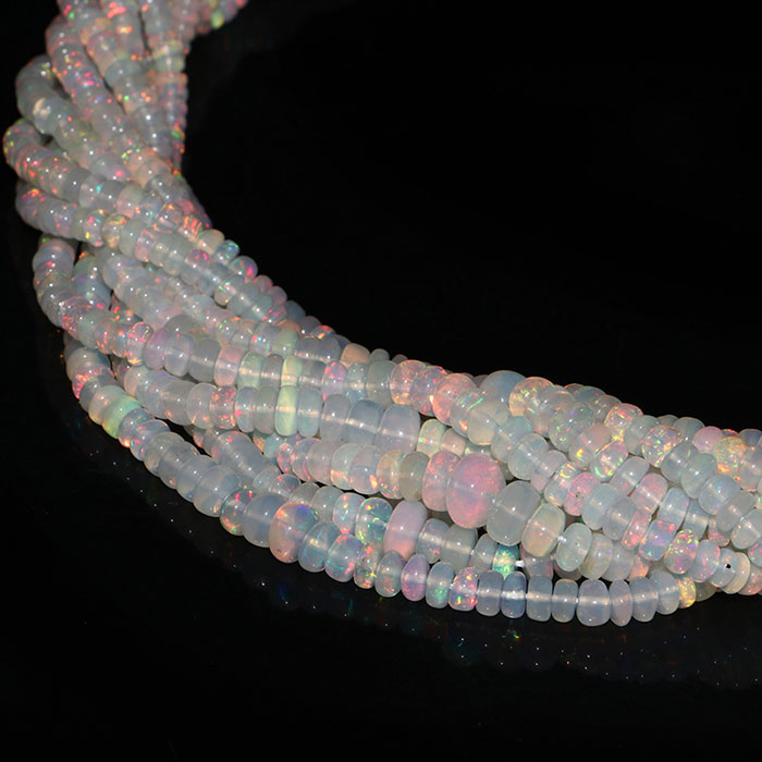 awesome look Fire Opal Plain Beads Strands mala