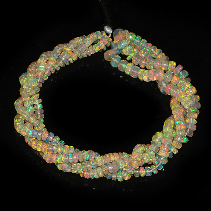best buy Fire Opal Faceted Beads Strands for necklace
