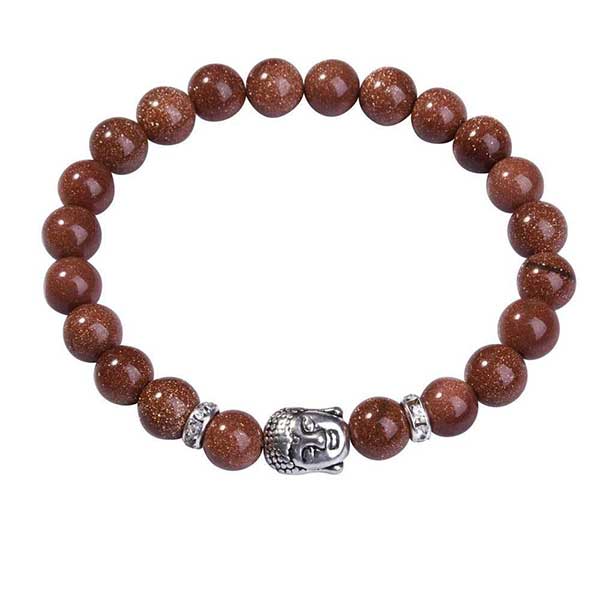 Best Price Of Genuine Buddha With Sunstone Beads Bracelets Jewelry