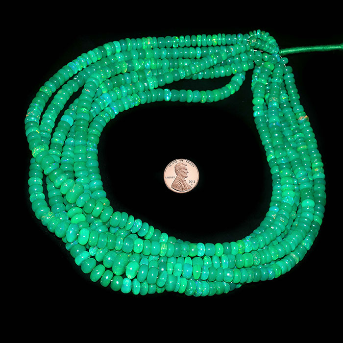 suppliers of Green Opal Plain Beads Strands at best price