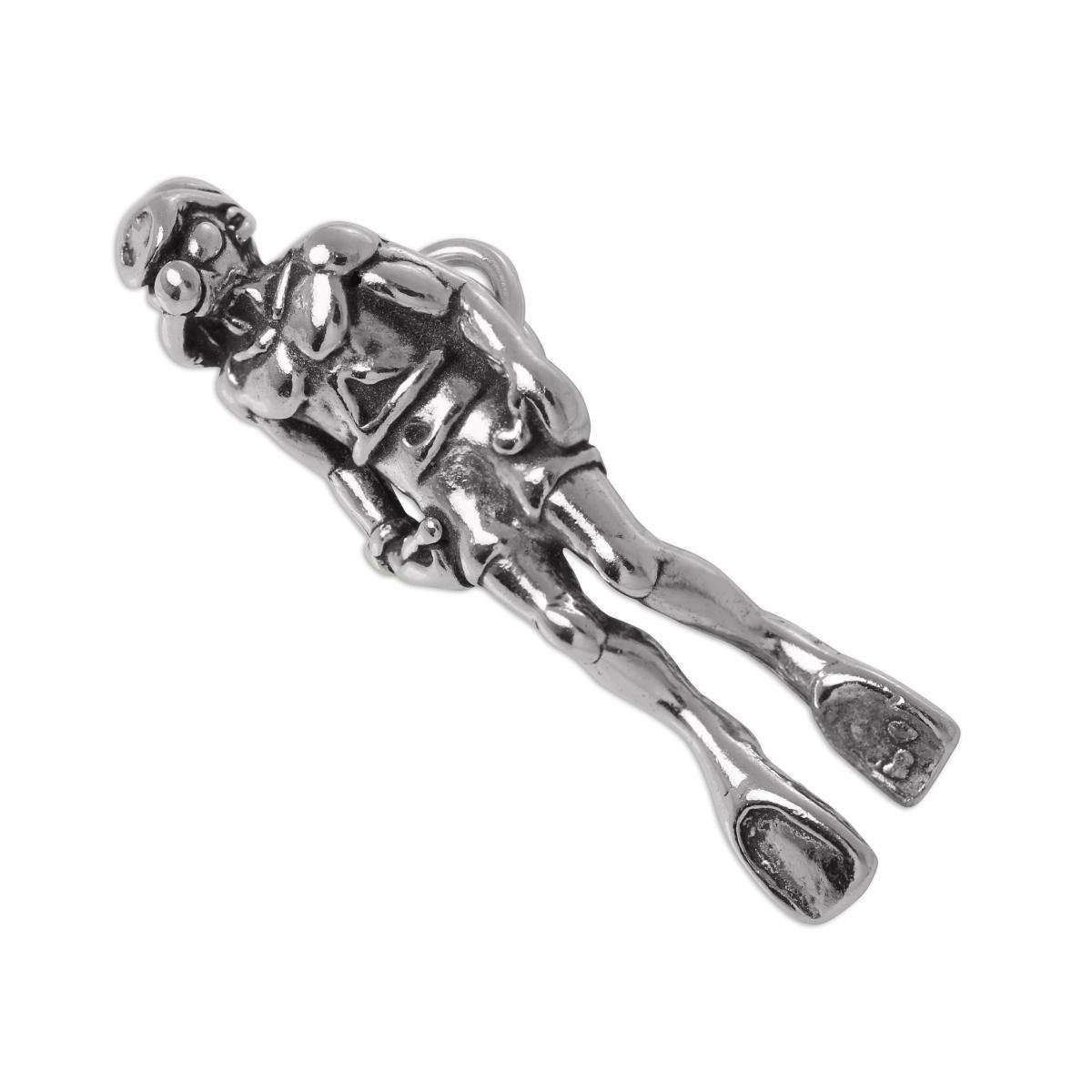 Wholesale 3D Scuba Diver Charm |Fine Silver For Jewelry 3D Scuba Diver Charm|