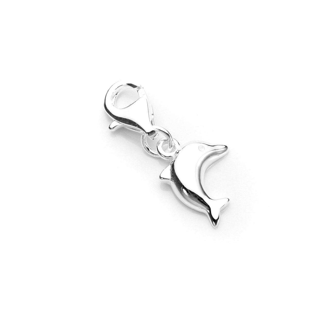 Online Shop Hollow Back Dolphin Clip On Charm |Fine Silver For Jewelry Hollow Back Dolphin Clip On Charm|