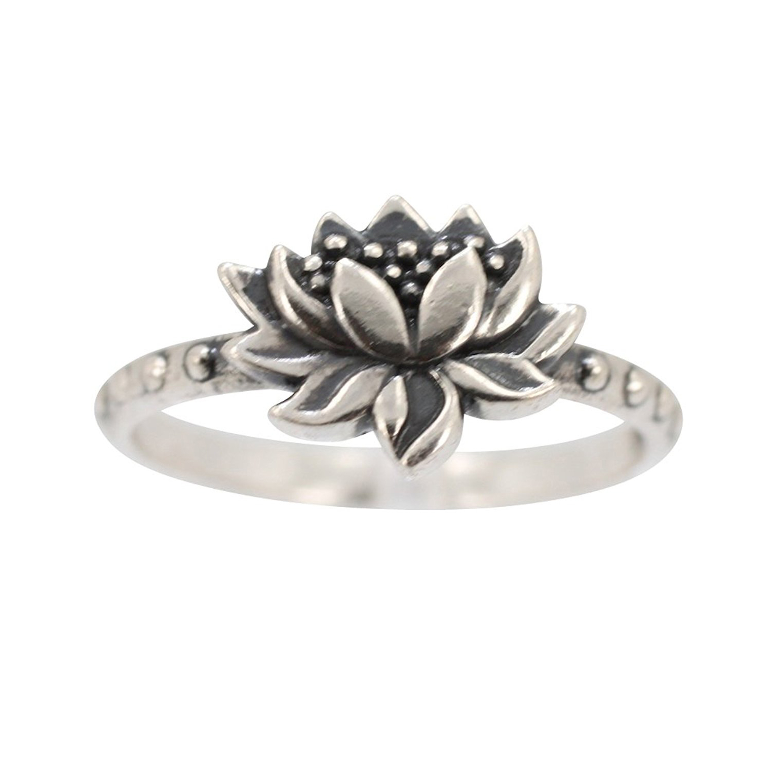 Buy Sterling Silver Lotus Flower Ring at ChakraCollections.com