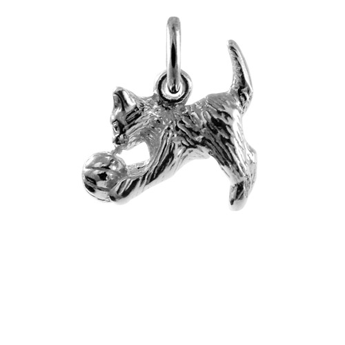Online 929 Solid Silver Handmade Charm |Manufacturer Kitten With Yarn  Charm|