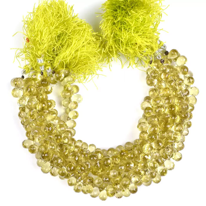 suppliers of Lemon Quartz Faceted Beads Strands at best price