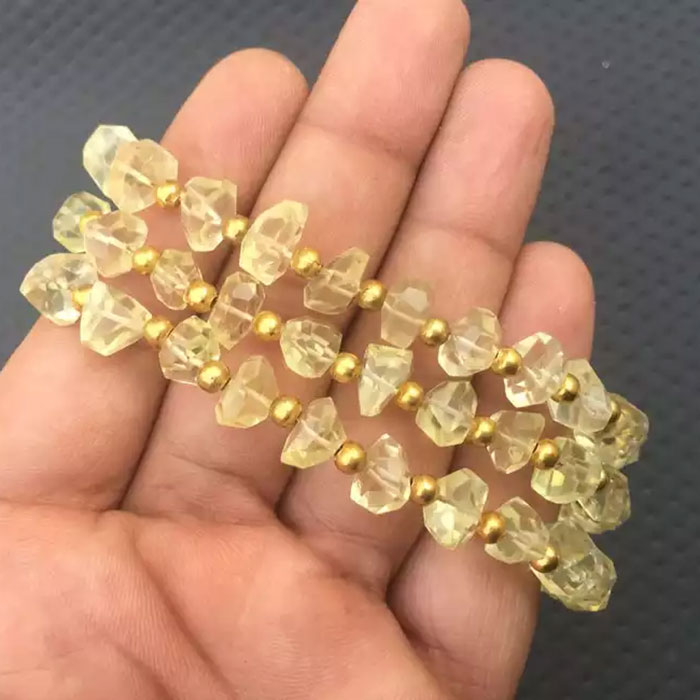 suppliers of Lemon Quartz Faceted Beads Strands at best price