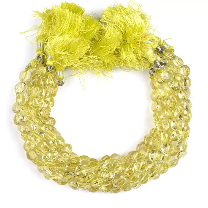 exporters of Lemon Quartz Faceted Beads Strands for mala making