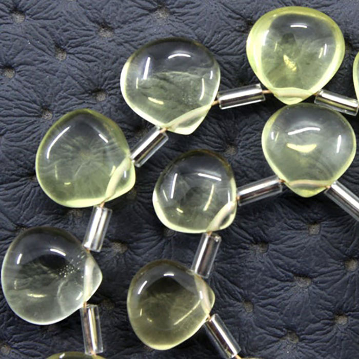 hand made Lemon Quartz Plain Beads Strands wholesaler