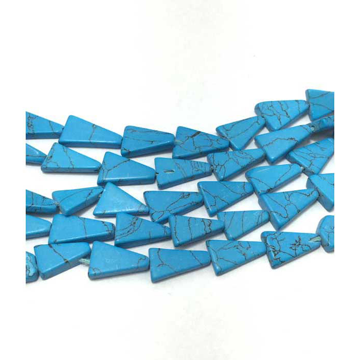 Loose Turquoise Plain Triangle 10MM To 13MM Beads
