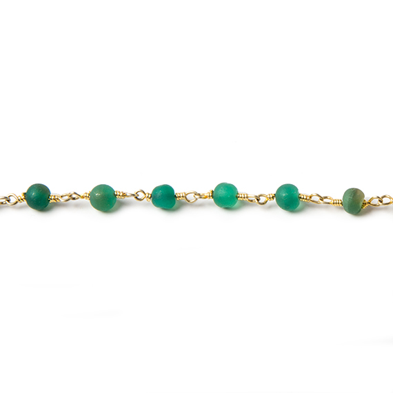 Best Price Of Matte Green Chalcedony Round Chain