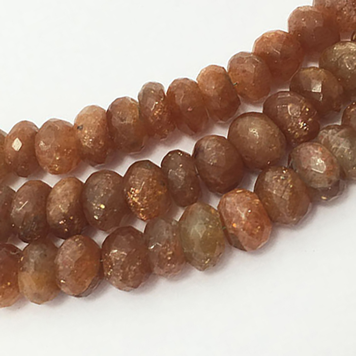 Sun Stone Rondell  10mm to 11mm Beads