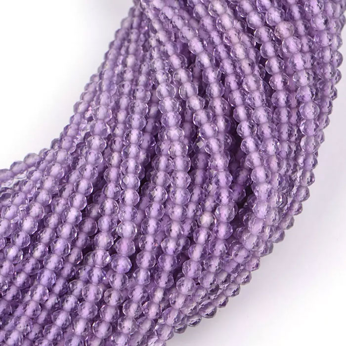wholesale Amethyst Rondelle Beads Strand for necklace