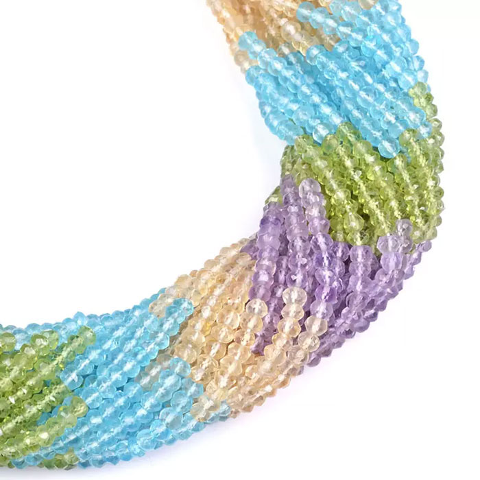 huge collection of Amethyst Rondelle Beads Strand exporters