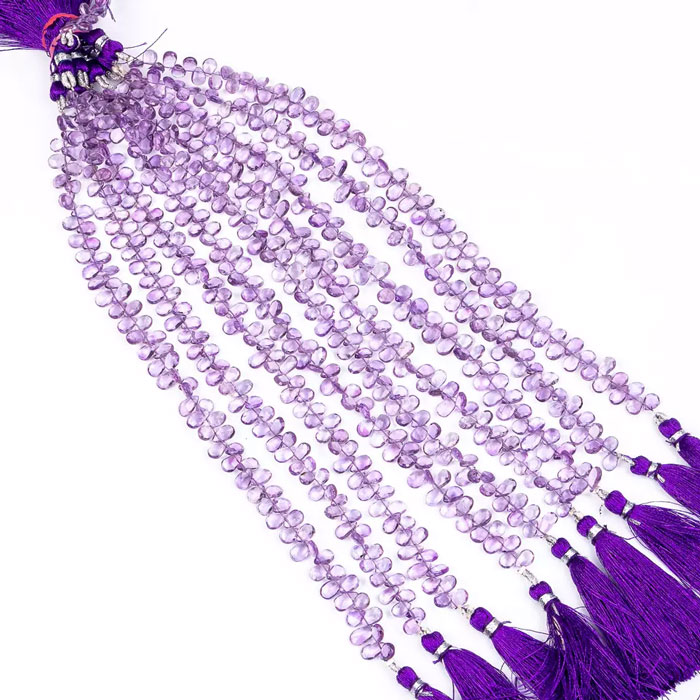 high quality Amethyst Pear Beads Strand for jewelry