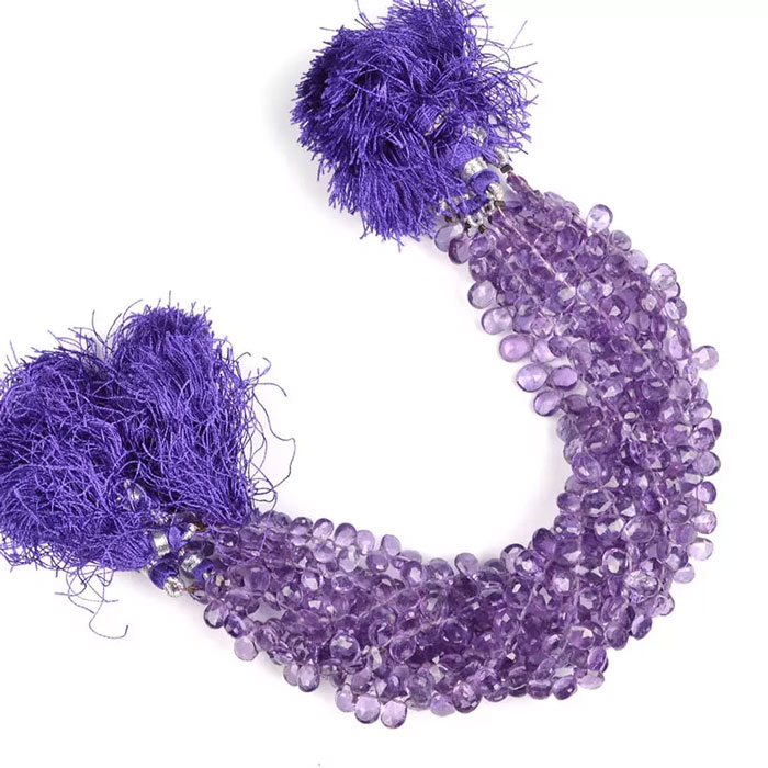 manufcturer of Amethyst Pear Beads Strand for jewelry