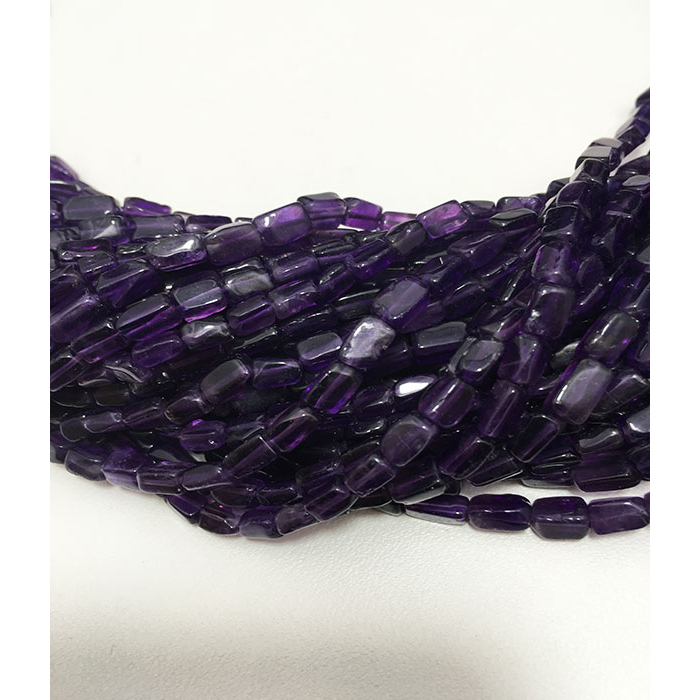 wholesaler African Amethyst Plain Brick 4x6MM to 6x8MM Beads