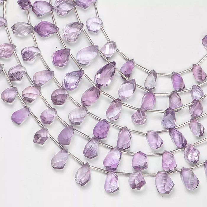 high quality Amethyst Drops Beads Strand for jewelry