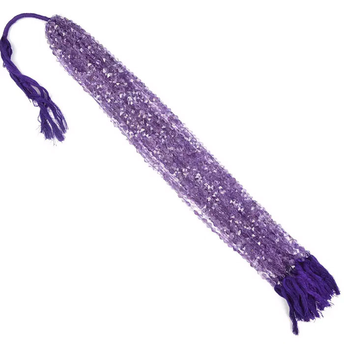 exporters of Amethyst Cushion Beads Strand for mala making