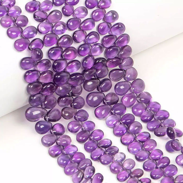 hand made Amethyst Pear Beads Strand wholesaler