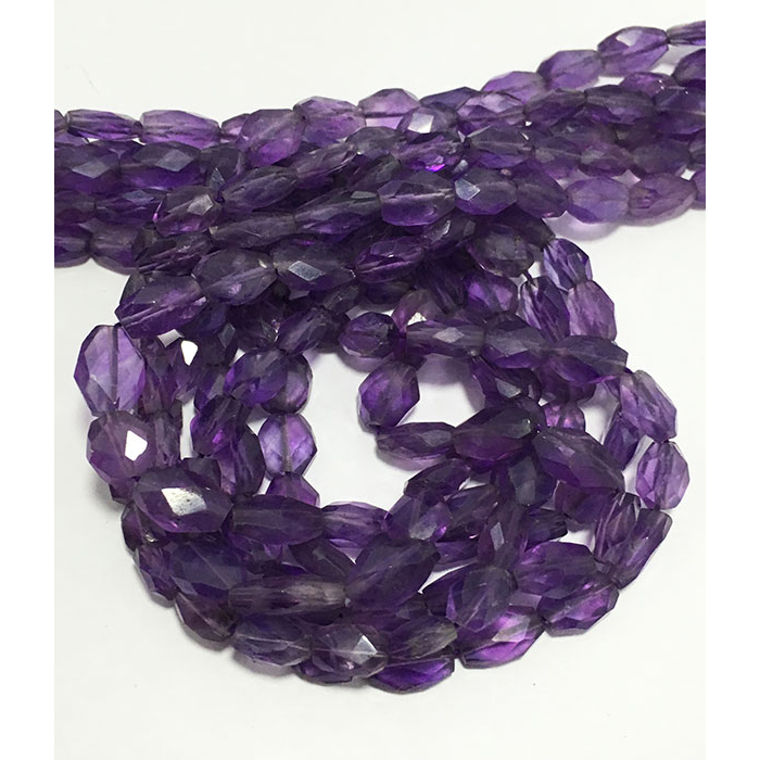 Top Quality African Amethyst Faceted Oval 5x7MM to 6X8MM Beads