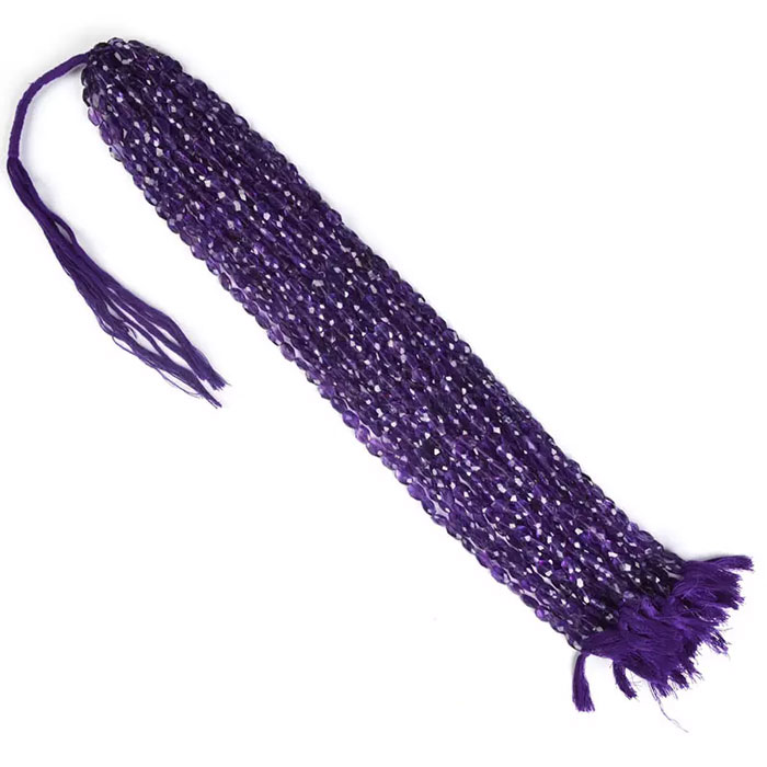 handmade Amethyst Oval Beads Strand Huge selections
