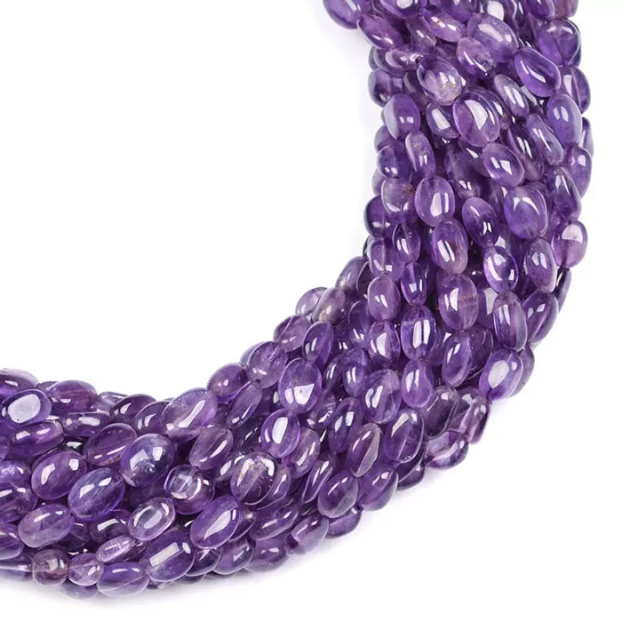 wholesale Amethyst Oval Beads Strand for necklace