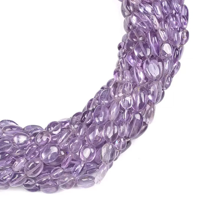 best quality Amethyst Oval Beads Strand manufcturer