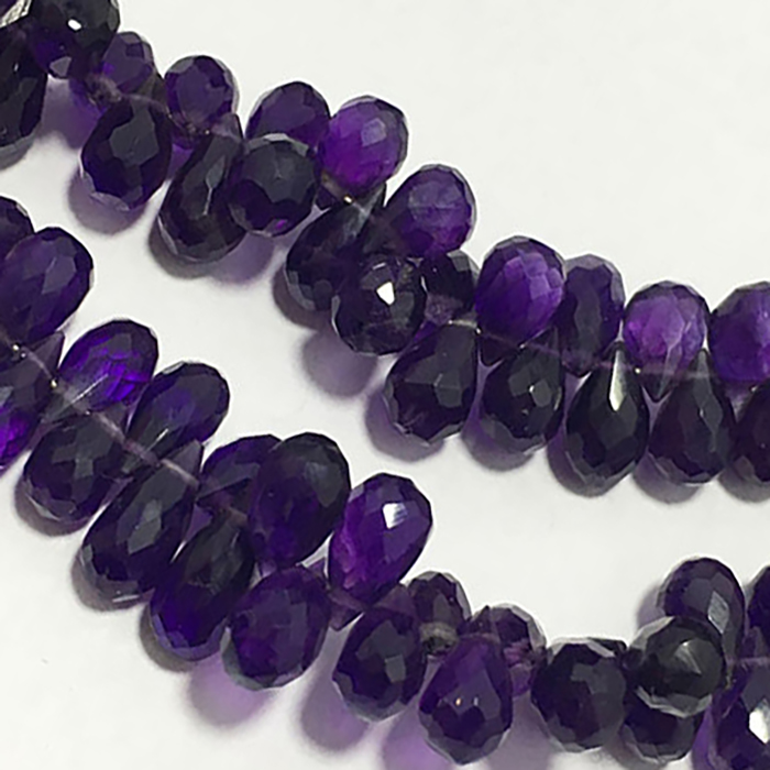 Buy Best African Amethyst Faceted Side Drill Tear Drops Pear 5X8MM to 6X9MM Beads
