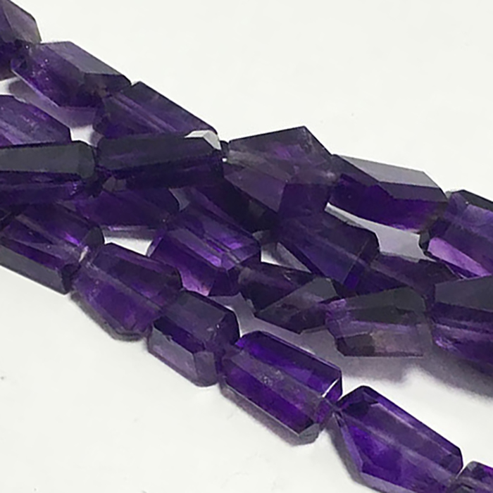 Genuine African Amethyst Faceted Tumble 6MM TO 10MM Beads