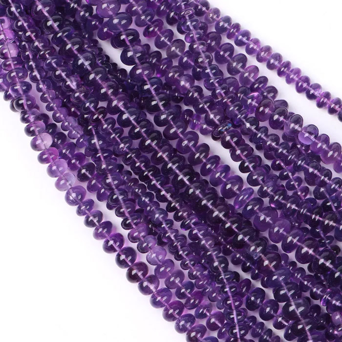 stunning Amethyst Rondelle Beads Strand wholesale price