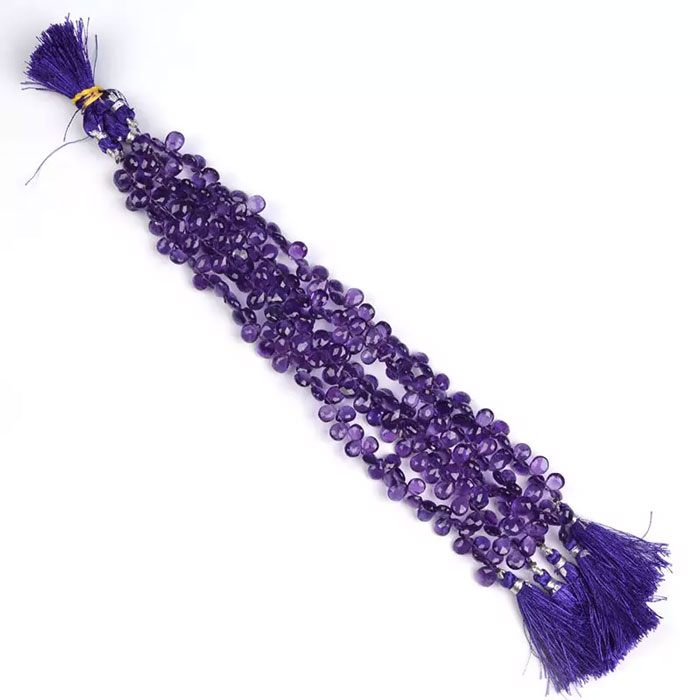 wholesaler of Amethyst Pear Beads Strand for mala