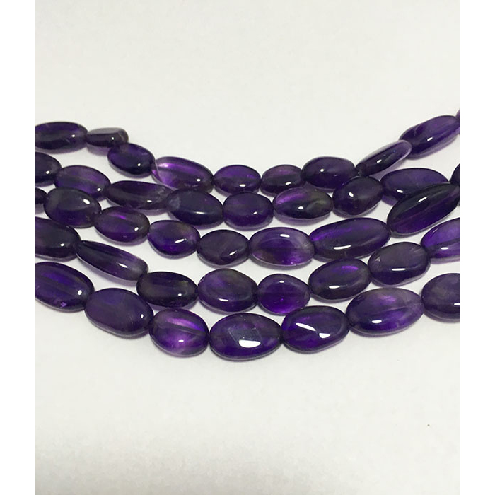 Exporter African Amethyst Plain Oval 6X8MM to 7x9MM Beads