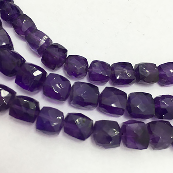 Online African Amethyst Faceted Brick 6X8MM to 8X10MM Beads