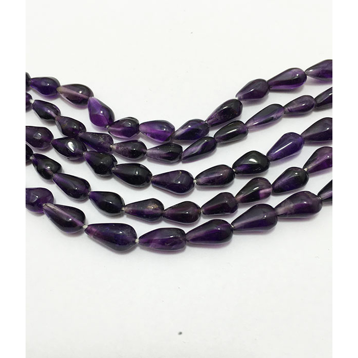 Online African Amethyst Plain Top Drill Tear Drops Pear 6X8MM to 8X10MM Beads
