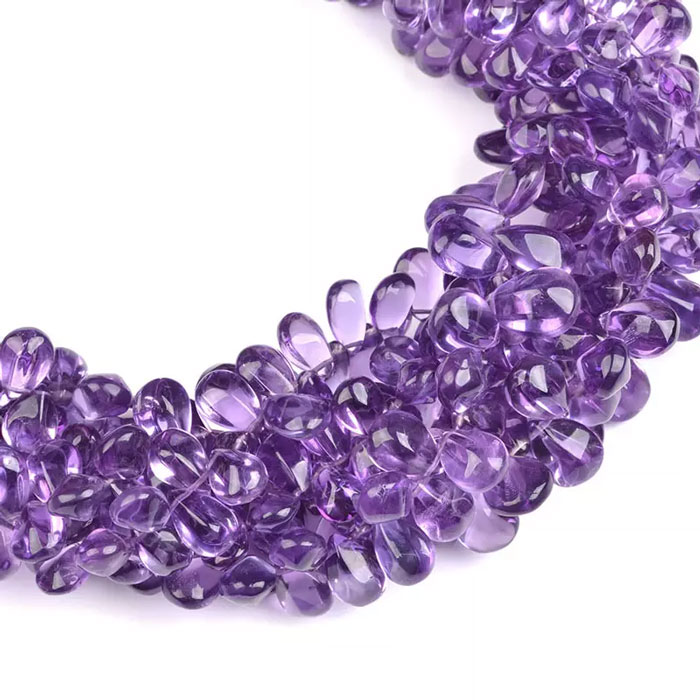 wholesaler of Amethyst Pear Beads Strand for mala
