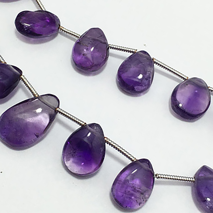 Online Ready Stock African Amethyst Plain Side Drill Tear Drops Pear 6x8MM to 9X13MM Beads