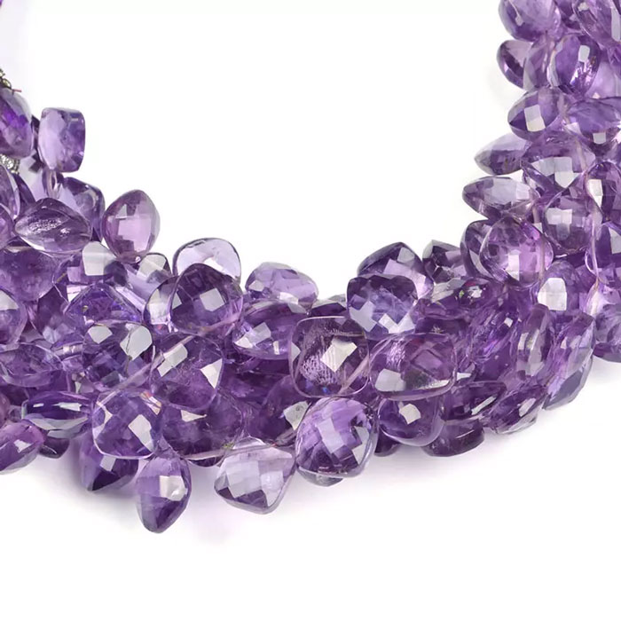 best quality Amethyst Cushion Beads Strand manufcturer