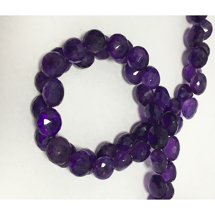 Manufacturer African Amethyst Faceted Onion 8MM to 9MM Beads