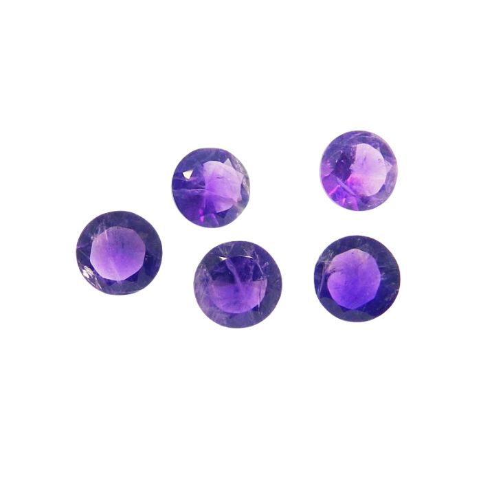 Round Natural African Amethyst Loose Gemstone For Jewellery Making