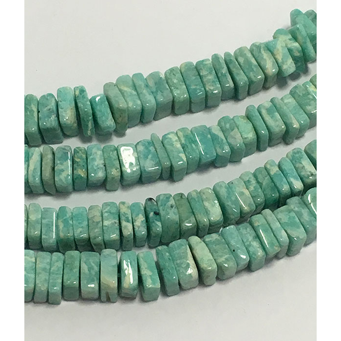 Top Quality Amazonite Plain Disc Square 5mm to 6mm Beads