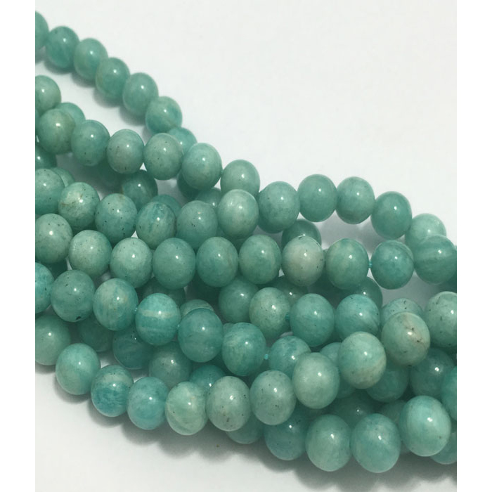 Genuine Amazonite Plain Round 6mm Beads