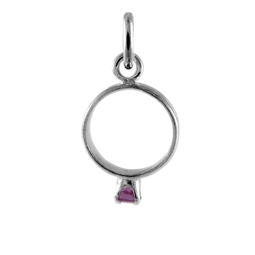 Best Selection Amethyst Birthstone Charm | Handmade February Birthstone |