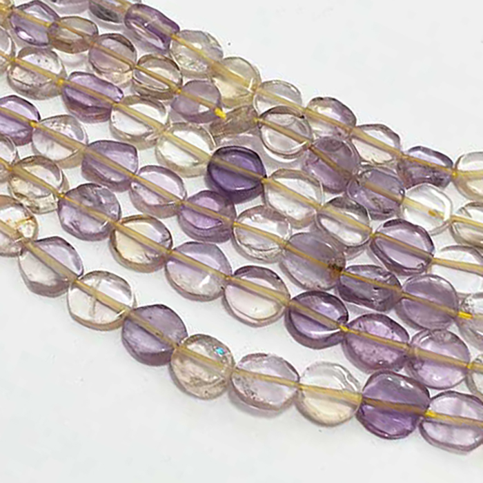 Supplier Ametrine Plain Coin 5mm to 6mm Beads