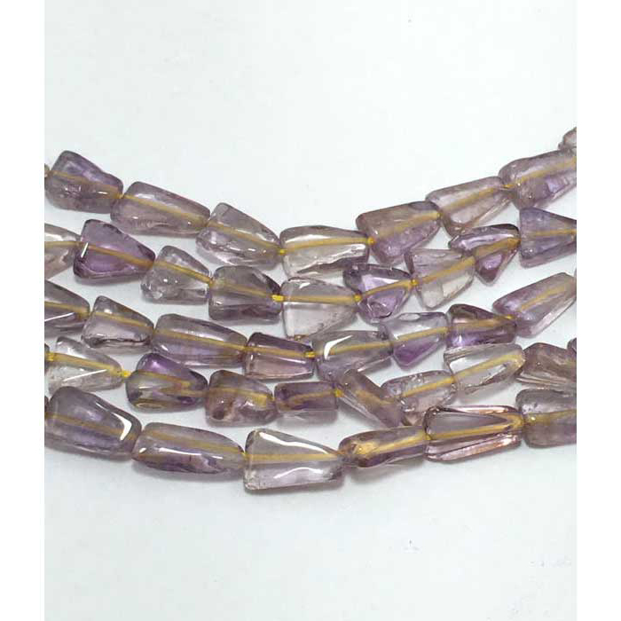 Loose Ametrine Plain Flat Triangle 6mm to 10mm Beads