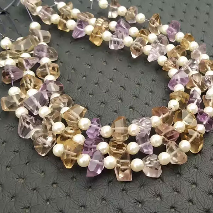 stunning Ametrine Faceted Beads Strands wholesale price