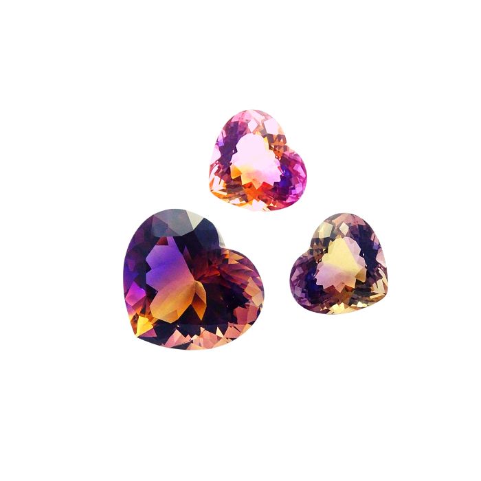 Shop for the best loose jewelry stones | heart Ametrine loose gemstone|