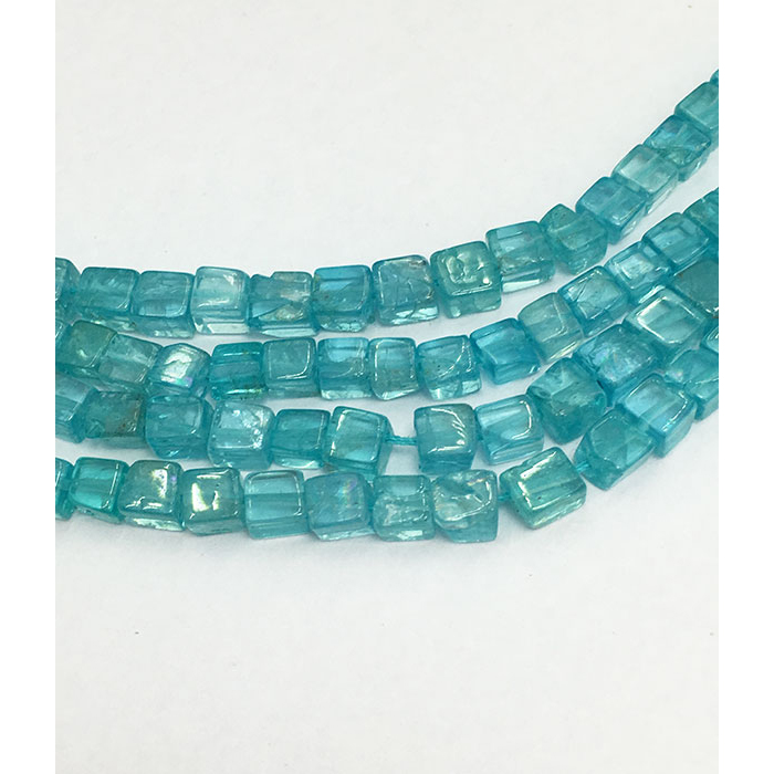 Stunning Apatite Plain Box and Bricks 3.5mm to 4.5mm Beads