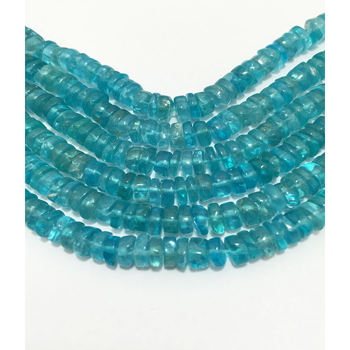 Top Quality Apatite Plain Tyre(Wheel) 5mm to 6mm Beads