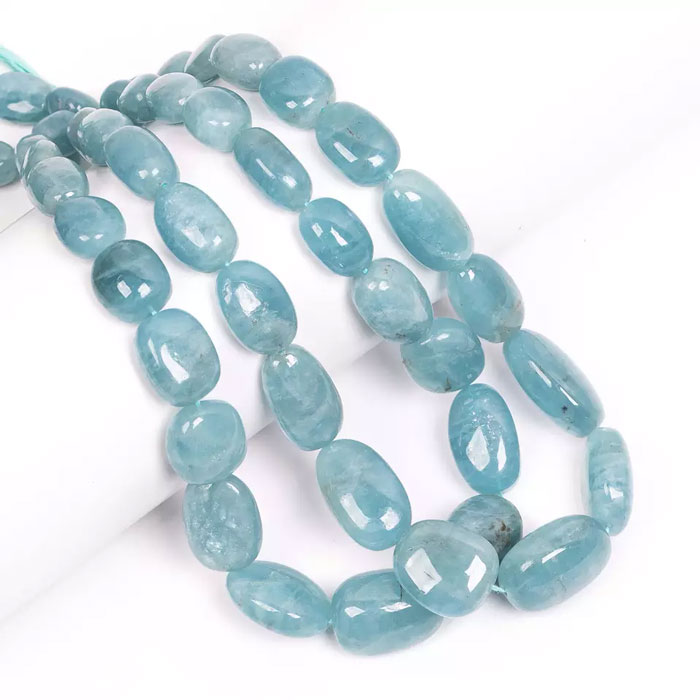 best deals Aquamarine Nugget Beads Strand suppliers
