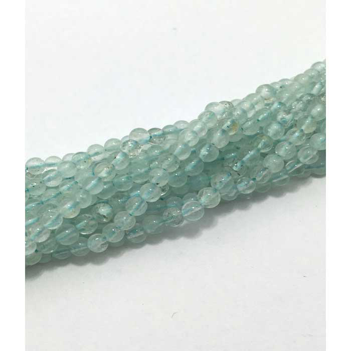 Online Aquamarine Plain Round 2mm to 3mm Beads